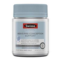 Swisse Premium Ultinatal Men's Pre-Conception Supplement | Promotes Healthy Sperm Production, Motility, & Reproductive Health | CoQ10, Lycopene, Selenium, Zinc, & More | 30 Softgels per Bottle
