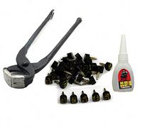 CHENGYIDA Shoe Repair Kits: 1 High Heel Shoe Dowel Stiletto Remove Pliers , 1 Adhesive, 40pcs 10*10mm High Heel Tips Replacement Dowels