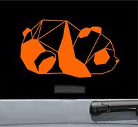 Sleepy panda Vinyl Decal Sticker (ORANGE)