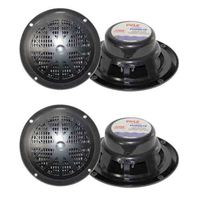 4) NEW PYLE PLMR61B 6.5" 240W Marine/Boat Dual Cone Waterproof Speakers TWO PAIR