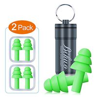 Reusable Ear Plugs Hearing Protection, 2 Pairs Ear Plugs NRR32 Ultra Soft Noise Reduction earplugs for Sleeping, snoring, Travel, Working, Safety (Lime)