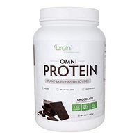 Dr. Amen brainMD Omni Protein Chocolate - 2.38 lbs - Plant-Based Protein Powder, Promotes Energy & Exercise Recovery - Vegan, Vegetarian, Sugar-Free, Gluten-Free - 30 Servings