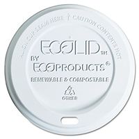 Eco-Products EPECOLID8 EcoLid Renewable & Compostable Hot Cup Lids, Fits 8oz Hot Cups (Case of 800)