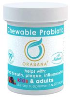 Orasana® Wildberry Chewable Probiotics, Vegan Probiotic for Oral Health, All Natural Chewable Probiotic for Kids & Adults