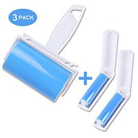 WOWGO Lint Roller, 2nd Version Resuable Pet Hair Remover, Lint Roller Cleaner for Clothes, Animal Hairs, Car Seats (1 Large 2 Mini)