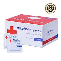 MQLFUN 100Pcs Lens Cleaning Wipes, Individually Wrapped 75% Disposable Prep Pads Swabs, Cotton Pads for Smartphone, Glasses Camera Lens (1 Box)