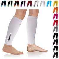 NEWZILL Compression Calf Sleeves (20-30mmHg) for Men & Women - Perfect Option to Our Compression Socks - for Running, Shin Splint, Medical, Travel, Nursing, Cycling (S/M, Solid White)