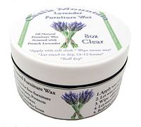 Chalk Mountain Brushes 8 oz Aromatherapy French Lavender Clear Furniture Finishing Wax. Beautifys and Protects Painted and Unfinished Wood. Made in USA