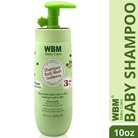 WBM Care Natural Shampoo with Honey, Wheatgerm and Organic Olive Oil-Nourishes Baby Hair with No Tear Formula | 10 Oz