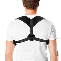 A-MUZI Back Posture Corrector, Back Correction Belt, Breathable Anti-Humpback Correction Belt, Clavicle Adjustable Sitting Posture Correction Belt, Anti-Hump Artifact,Black