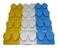 12-Pack Assorted Colors Flip-top Contact Lens Cases