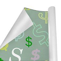 Gift Wrapping Paper Roll Dollar Sign Pattern for Birthday,Holiday,Wedding,Baby Shower Gift Wrap - 3Rolls - 58inch x 23inch Per Roll