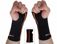 NEOALLY Compression Wrist Support Sleeve Hand and Forearm Brace for Carpal Tunnel, Arthritis, Tendonitis, Bursitis and Wrist Sprain (Medium 2-Pack)