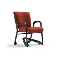Living Made EZ LMZ-F1-5478 Titan Armed Chair with Steel Frame and Mobility Assist Lever, Cordovan, 22 Inch Width