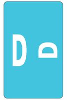 Smead AlphaZ ACCS Color-Coded Alphabetic Labels, Letter D, Light Blue, 100 Labels per Pack (67174)