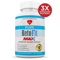 Pure Keto Fit Max 1200MG Keto Pills Advanced BHB Ketogenic Supplement Exogenous Ketones Ketosis for Men Women 60 Capsules 1 Bottle
