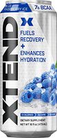 Scivation Xtend Carbonated Zero Sugar Hydration & Recovery Drink, Branched Chain Amino Acids, Electrolytes + Performance BCAAs, Blue Raspberry Ice, 16 Ounce Cans (Pack of 12)