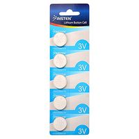 INSTEN 5pcs CR 2032 CR2032 3V Lithium Button Cell Coin Battery (1 Pack of 5-Piece)