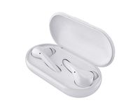 Bluetooth 5.0 Wireless Earbuds, Dualpow True Wireless Headphone HiFi Stereo Sound Mini in-Ear Headset (Touch Control, 20hrs Playtime, Auto Pairing) compatible with iphone, android, smartphones (White)