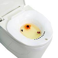 Velidy Sitz Bath,Over-The-Toilet Perineal Soaking Bath Avoid Squatting for Hemorrhoidal Relief, for Pregnant Women (White)