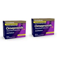 Omeprazole Delayed Release Tablets 20 mg, Acid Reducer, Treats Heartburn, 42 Count - 2 Pack