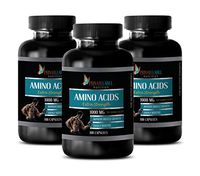 Muscle Mass Formula - Amino ACIDS 1000 mg Complex - Extra Strength - l-theanine Supplement - 3 Bottles 300 Capsules