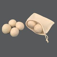 Mojopanda 100% Natural, Fabric Softening and Baby Safe Laundry Set of 6 Woolen Dryer Balls Enhance and Ease Washing Experience