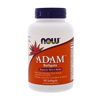 NOW Supplements, ADAM Men's Multivitamin with Saw Palmetto, Plant Sterols, Lycopene & CoQ10, 90 Softgels