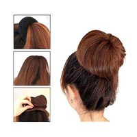 Elevin(TM) 3Pcs Sponge Women Hair Bun Ring Donut Shaper Maker 3 Sizes Coffee