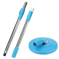 8QzJs1Tg 3Pcs Replacement Stainless Steel Spinning Mop Head Pole Handle Cleaning Tool Convenient and Useful Mop Pad Blue