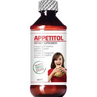 Appetitol Appetite-Weight Gain. Natural Appetite and Weight Gain Stimulant for Underweight Children Fortified with Vitamins B1,B2,B3,B5,B6,B12,Folic Acid, Iron, Zinc, Flax Seed Oil. (8 Fl Oz)