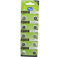 10 Tianqiu AG7 / LR57 / 195 / 395 Button Cell 1.5V Battery Long Shelf Life 0% Mercury (Expire Date Marked)