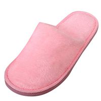 Theoylos Women's Indoor Slippers Memory Foam Washable House Shoes Winter Cotton Slippers Non-Slip Soft Home Shoes Hot Pink