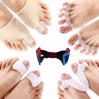 Toe Separators Spreaders Spacer for Bunions, 9pcs/set Big Toe Separator Corrector Protector Kit Pain Relief Toe Overlap Thumb Eversion Silica Gel Correction Device