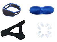 SnoreTecPro-Stop Snoring Bundle with 2 Different Style Adjustable Chin Straps, 4 Multiple Nasal Dilators with The Most Comfortable SleepMask Ever by SleepTechPro (Assorted Colors)