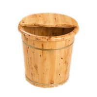 Feet Soaking Tub，Wooden Wash Basin，Thicken Wooden Tub，Cypress Wood Foot Bucket，Foot-Soaking Barrel，Foot Wooden Barrel,Steamed Foot Artifact (Color : B)