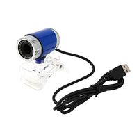 Webcam for PC Laptop Camera, Blue+Silver 360 Degree Adjustment USB 2.0 5MP HD CMOS Image Sensor Webcam Web Cam Camera for Computer PC Laptop Desktop