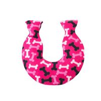 Simple Small U-Type 1.6 L Hot Water Bottle with Fabric Cover - Red (Bones)