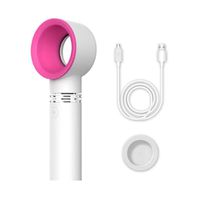 ZHONGLI Zero 9 USB Rechargeable Portable Bladeless Fan Handheld Mini Cooler No Leaf Handy Fan with 3 Speed Level LED Indicator