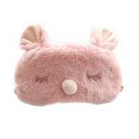 Animal Eye Cover Sleep Masks for Kids Girls Plush Padded Blindfold Home Bunny