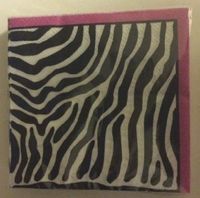 Napkins: Lucheon, Beverage & Guest (5, Zebra Print) by Party!