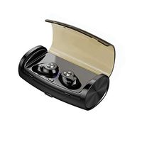 LJOVATN Wireless Bluetooth Earphone, Wireless Bluetooth 5.0 Earbuds with 1200mAh Emergency Charging Case (Black)
