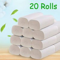 20 Rolls Toilet Paper Towels Household Hand Bath Tissues - White, 4-Ply, Coreless, Ultra-soft, Skin-friendly, Absorbent