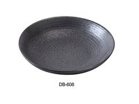 Yanco DB-608 Diamond Black Collection 8" Salad/Soup Bowl 20 oz, Matte Glaze (Pack of 24)