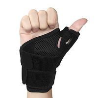 HQMaster Thumb Splint Support Brace for Pain Sprains Arthritis Carpal Tunnel & Trigger Thumb Immobilizer with Wrist Strap Fits Both Left and Right Hand for Men and Women 1 Pcs