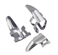 SYBL 3PCS Stainless Steel Guitar Finger Picks Plectrum Fingertip Protectors Finger Guards Nail Wrap for Banjo Ukulele Guitar Stringed Instrument Picking Strumming