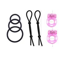 Fodimex - 4 Pc Silicone P&énnis R&ing Ċoç&k R&ing P&eŇ&is R&ing D&elayed É&jaculátion with Four Movable Beads Time Delay for Men ZFDHN