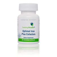 Optimal Iron Plus Cofactors | Gentle Iron Supplement as Ferrochel Ferrous Bisglycinate | Contains Digestive Enzymes for Optimal Iron Absorption | 90 Vegetarian Capsules | Seeking Health