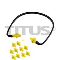 Titus U-Band - Over Ear Reuseable Banded Ear Plugs (22 Decibel, 1 Band, 10 Replacement Plugs)