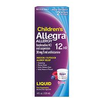 Allegra Children's Non-Drowsy Antihistamine Liquid for 12-Hour Allergy Relief, 30 mg 4 oz.